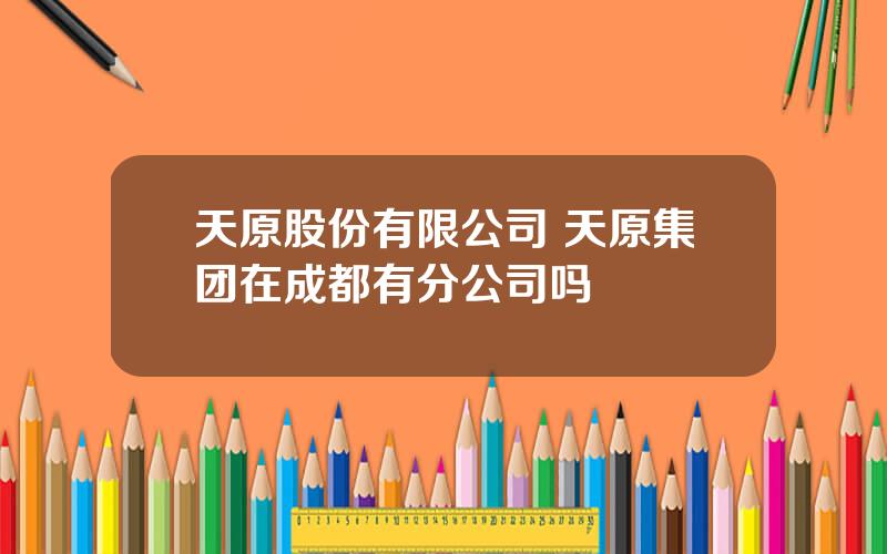 天原股份有限公司 天原集团在成都有分公司吗